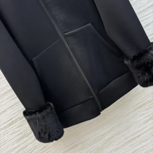 Prada Women Double Fleece High-neck Blouson 138634