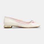 Roger Vivier Women Viv' Podium Ballerinas in patent leather-White