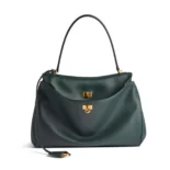 Balenciaga Women Rodeo Medium Handbag in Pine Green Smooth Calfskin