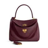 Balenciaga Women Rodeo Mini Handbag in Dark Burgundy Smooth Calfskin