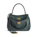 Balenciaga Women Rodeo Mini Handbag in Pine Green Smooth Calfskin