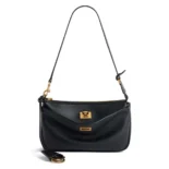 Balenciaga Women Rodeo Sling Pochette in Black Smooth Calfskin