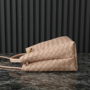 Bottega Veneta Women Medium Andiamo in Supple Intrecciato Leather-Pink