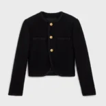 Celine Women Chasseur Jacket in Bboucle Tweed 2V00C764L