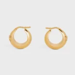 Celine Women Triomphe Bold Hoops in Brass with Gold Finish