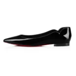 Christian Louboutin Women Hot Chickita Ballerinas Patent Calf Leather-Black