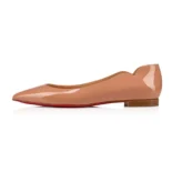 Christian Louboutin Women Hot Chickita Ballerinas Patent Calf Leather-Sandy