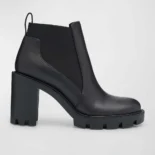 Christian Louboutin Women Marchacroche Leather Red Sole Chelsea Booties