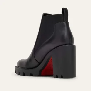 Christian Louboutin Women Marchacroche Leather Red Sole Chelsea Booties