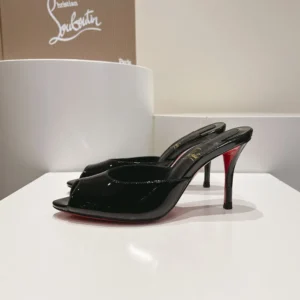 Christian Louboutin Women Me Dolly 100 mm Mules Patent Calf- Black