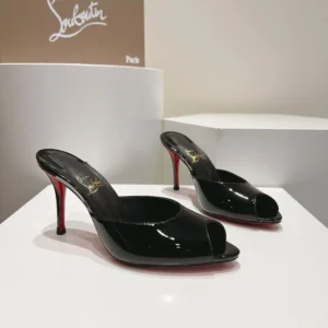 Christian Louboutin Women Me Dolly 100 mm Mules Patent Calf- Black