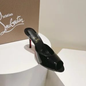 Christian Louboutin Women Me Dolly 100 mm Mules Patent Calf- Black