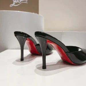Christian Louboutin Women Me Dolly 100 mm Mules Patent Calf- Black