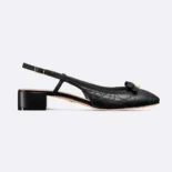 Dior Women Ballet Slingback Pump Black Quilted Cannage Calfskin
