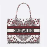 Dior Women Dioramour Medium Dior Book Tote Latte Embroidery M1296ZEEI