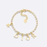 Dior Women Dio(r)evolution Bracelet Gold-Finish Metal and Silver-Tone Crystals