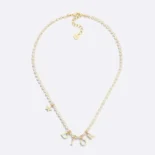 Dior Women Dio(r)evolution Necklace Gold-Finish Metal and Silver-Tone Crystals