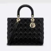 Dior Women Large Lady Dior Bag Black Cannage Lambskin M0566ONGE