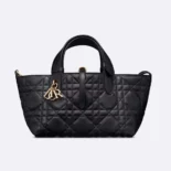 Dior Women Small Dior Toujours Bag Black Macrocannage Calfskin