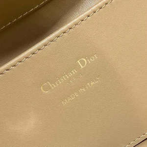 Dior Women Small Dior Toujours Vertical Tote Bag Medium Tan Macrocannage Calfskin