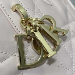 Dior Women Small Dior Toujours Vertical Tote Bag Pale Pink Macrocannage Calfskin