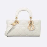 Dior Women Small Lady D-Joy Bag Latte Cannage Lambskin