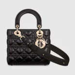 Dior Women Small Lady Dior My ABCDior Bag Black Cannage Lambskin