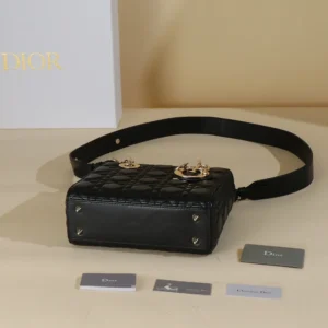 Dior Women Small Lady Dior My ABCDior Bag Black Cannage Lambskin