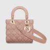 Dior Women Small Lady Dior My ABCDior Bag Blush Cannage Lambskin