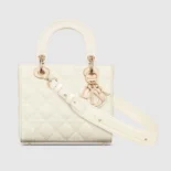 Dior Women Small Lady Dior My ABCDior Bag Latte Cannage Lambskin