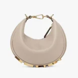 Fendi Women Fendigraphy Mini Dove-gray Leather Mini-bag