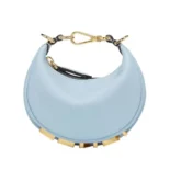 Fendi Women Nano Fendigraphy Blue Leather Charm