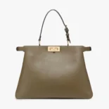 Fendi Women Peekaboo Soft Large Green Leather Bag