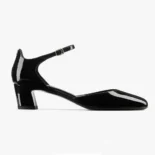 Jimmy Choo Women Pixie Block Heel 45 Black Patent Leather Pumps