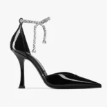 Jimmy Choo Women Stevie 100 Black Patent Leather Pumps