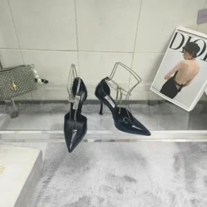 Jimmy Choo Women Stevie 100 Black Patent Leather Pumps