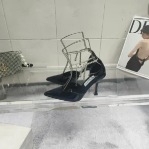 Jimmy Choo Women Stevie 100 Black Patent Leather Pumps