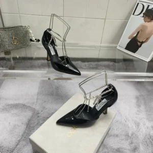 Jimmy Choo Women Stevie 100 Black Patent Leather Pumps