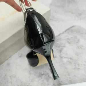 Jimmy Choo Women Stevie 100 Black Patent Leather Pumps