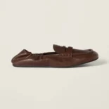 Miu Miu Women Nappa Leather Loafers-Chocalate 5D341E