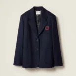 Miu Miu Women Single-breasted Velour Jacket MH1769