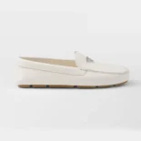 Prada Women Leather Driving Shoes-White 2DD179