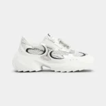 Roger Vivier Women Viv’ Viv' on the Run Sneakers in Leather and Fabric-White
