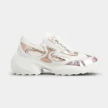 Roger Vivier Women Viv' on the Run Sneakers in Leather and Fabric-Pink