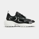 Roger Vivier Women Viv' on the Run Sneakers in Patent Leather and Fabric-Black