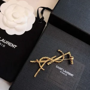 Saint Laurent YSL Women Cassandre YSL Brooch in Metal