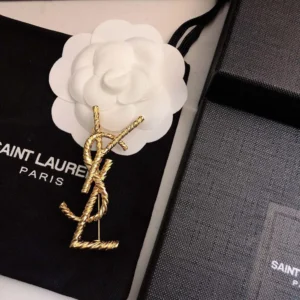 Saint Laurent YSL Women Cassandre YSL Brooch in Metal