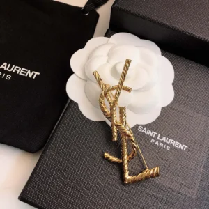 Saint Laurent YSL Women Cassandre YSL Brooch in Metal