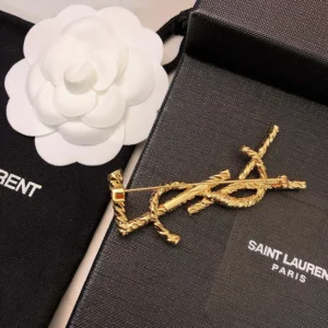 Saint Laurent YSL Women Cassandre YSL Brooch in Metal