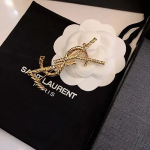 Saint Laurent YSL Women Cassandre YSL Brooch in Metal
